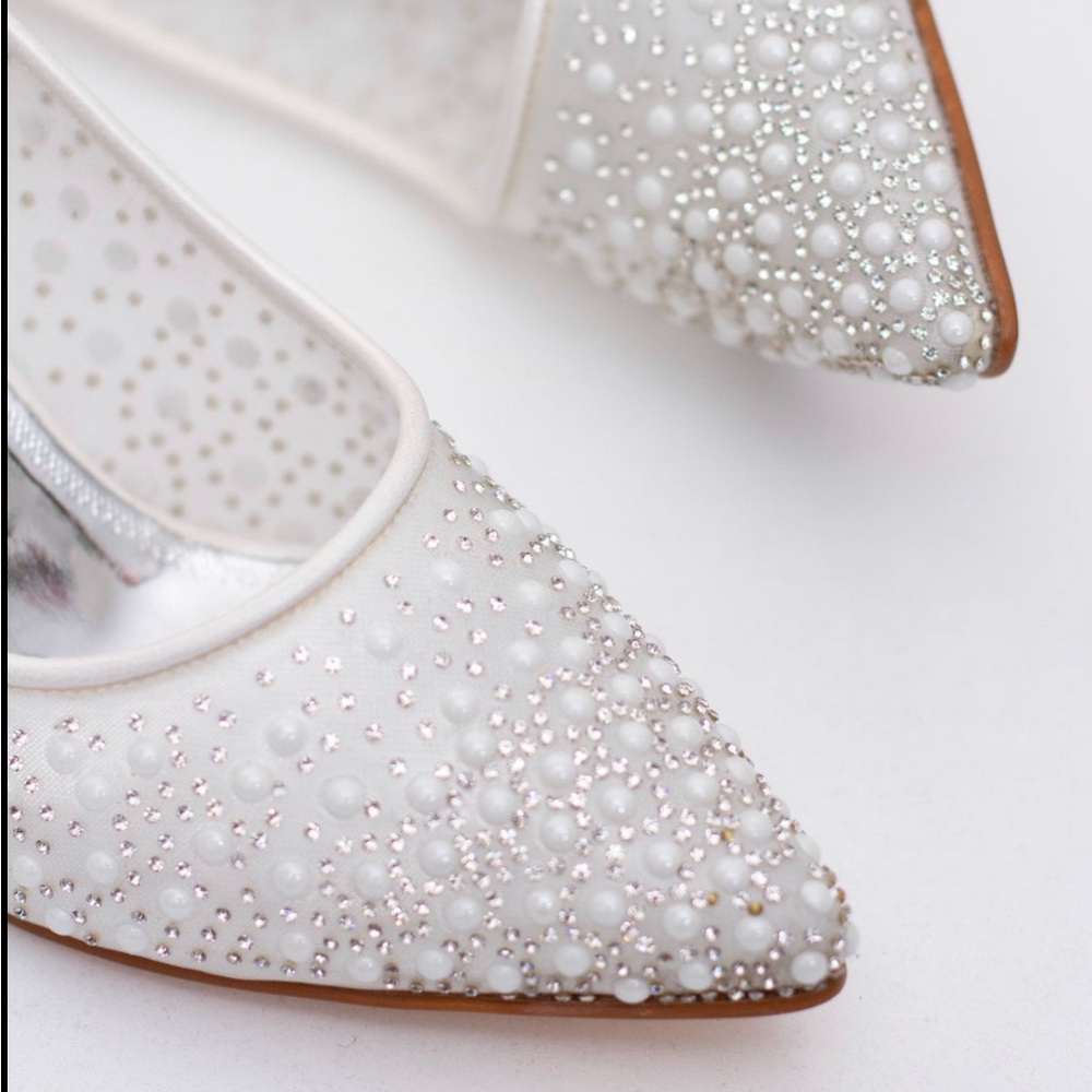 Size 7 bridal block heels